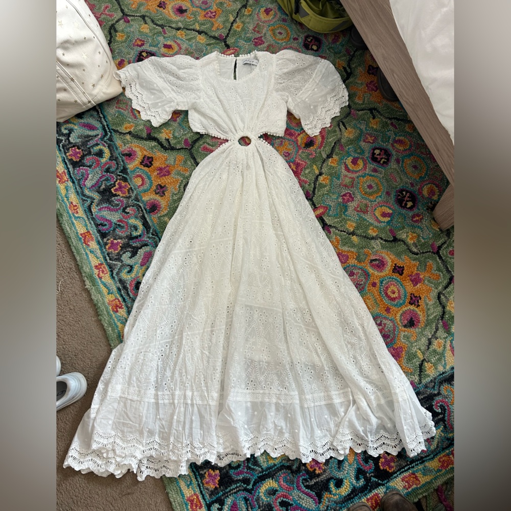 Petal & Pup White Eyelet Maxi Dress